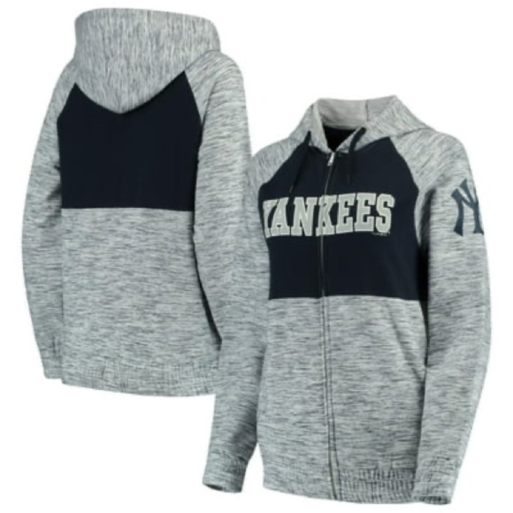 New York Yankees New Era Women’s Space Dye Pullover Hoodie - Navy (S)
